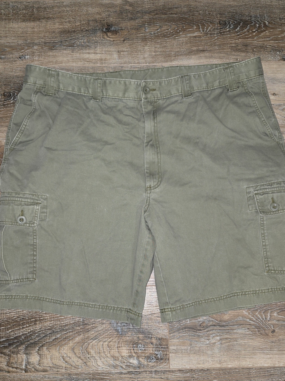 Mens Roundtree & Yorke Casuals Lightweight Big Man Classic Fit CARGO 48" Green